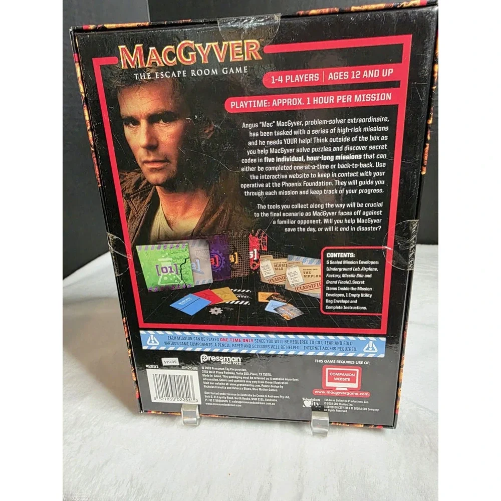 MacGyver The‎ Escape Room Game - Pressman Brand New Factory Sealed